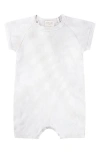 Paigelauren Babies'  Tie Dye Organic Cotton & Modal Romper In Gray
