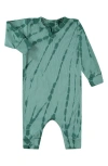 Paigelauren Tie Dye Organic Cotton & Modal Romper In Green