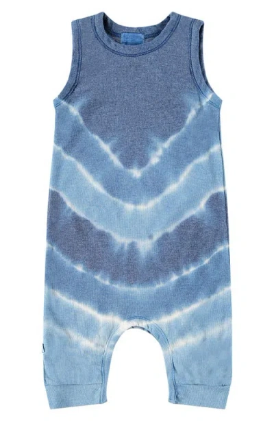 Paigelauren Babies'  Tie Dye Tank Romper In Blue