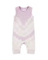 Paigelauren Unisex Dip Dyed Loop Terry Tank Romper - Baby In Purple