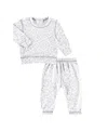 Paigelauren Unisex Hacci Loungewear Set In Leopard Print - Baby In Gray