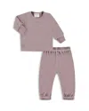 Paigelauren Unisex Hacci Loungewear Top & Pants Set - Baby In Taupe