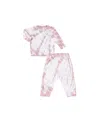 Paigelauren Unisex Rib Loungewear Set In Tie Dye - Baby In Pink