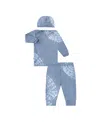 Paigelauren Unisex Rib Loungewear Set In Tie Dye - Baby In Blue