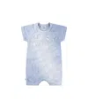Paigelauren Unisex Rib Onesie In Tie Dye In Blue