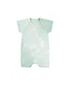 Paigelauren Unisex Rib Onesie In Tie Dye In Green