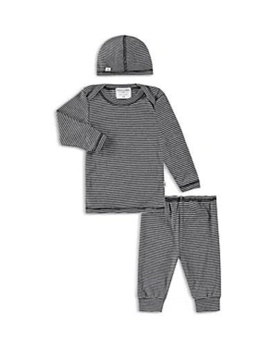 Paigelauren Unisex Ribbed Long Sleeve Tee, Leggings & Cap Set - Baby In Dark Gray