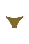 Pain De Sucre Cassie Bronze Tanga Bikini Bottom In Green