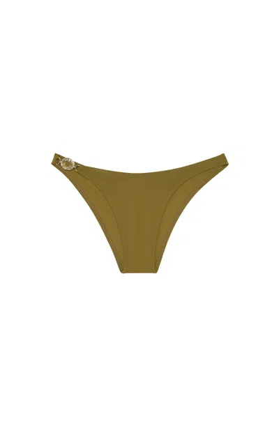 Pain De Sucre Cassie Bronze Tanga Bikini Bottom In Green