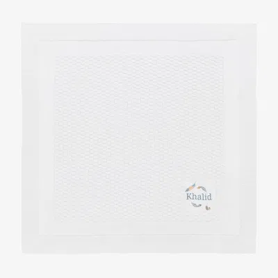 Paint My Dreams White Personalised Cotton Blanket (88cm)