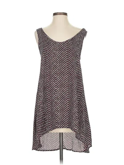 Pre-owned Painted Threads Tank Top Burgundy Strapless Neckline Tops