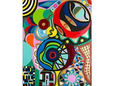 Pre-owned Paintings Deco Retro In Multi