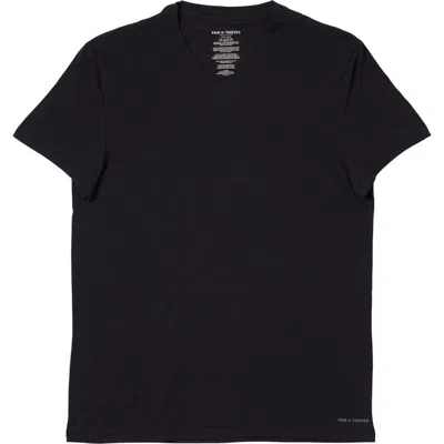Pair Of Thieves 2-pack V-neck Undershirts In Black