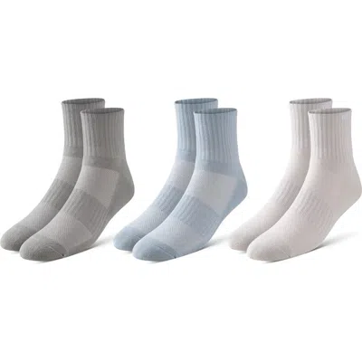 Pair Of Thieves 3-pack Blackout Whiteout Ankle Socks In Lt.blue