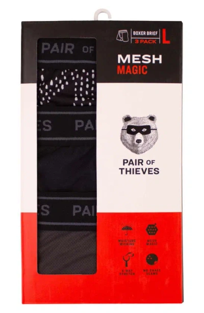 Pair Of Thieves 3-pack Micro Mesh Boxer Briefs In Black