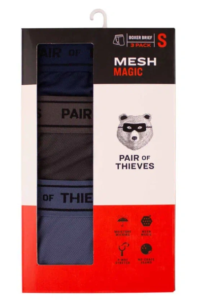 Pair Of Thieves 3-pack Micro Mesh Boxer Briefs In Blue