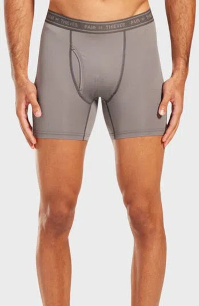 Pair Of Thieves 4-way Performance Boxer Briefs In Brown
