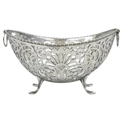 Pre-owned Pairpoint Silver Company Antique Pairpoint Small Silver Plated Pierced Scrollwork Candy Dish Bowl Basket