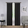Pairs To Go Montana Tab Top Light-filtering Set Of 2 Curtain Panel In Black