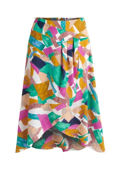 Paisie Women's Asymmetric Geometrical Print Skirt In Multi
