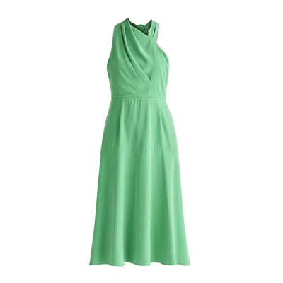 Paisie Women's Asymmetric Neck Midi Dress In Green