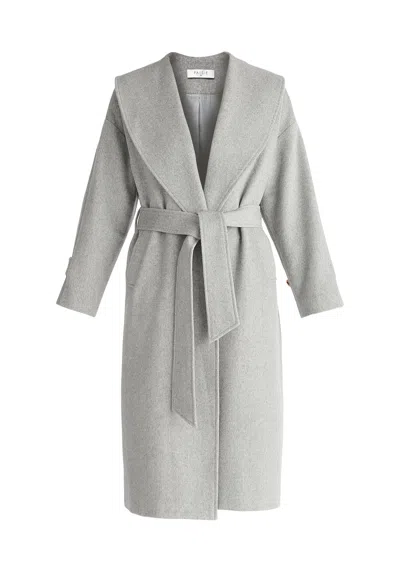 Paisie Women's Belted Wool Coat In Light Grey In Gray