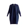Paisie Women's Blue  Long Ribbed Cardigan In Navy In Blue