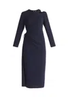 Paisie Women's Blue Sparkly Cut Out Dress In Navy In Blue