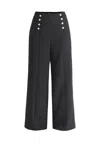 Paisie Women's Button Waist Trousers In Black In Black
