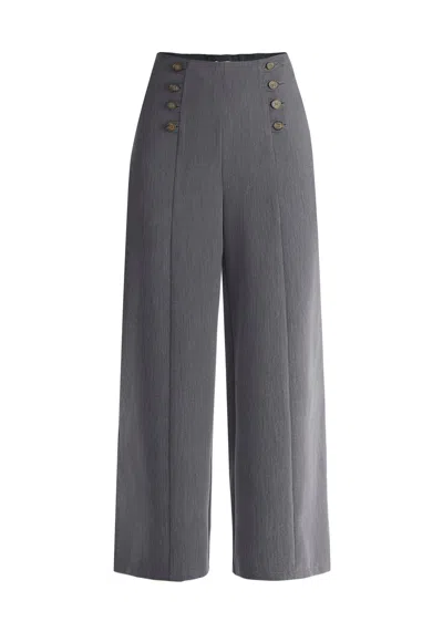 Paisie Women's Button Waist Trousers In Grey
