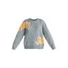 Paisie Women's Christmas Jumper With Cat And Fairylights In Grey In Gray