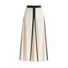 Paisie Women's Contrast Trim Maxi Skirt In Beige And Black In Beige/black