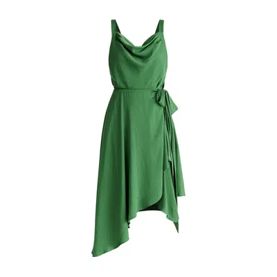 Paisie Women's Cowl Neck Dress In Green