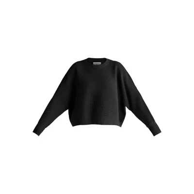 Paisie Women's Cropped Ribbed Jumper In Black