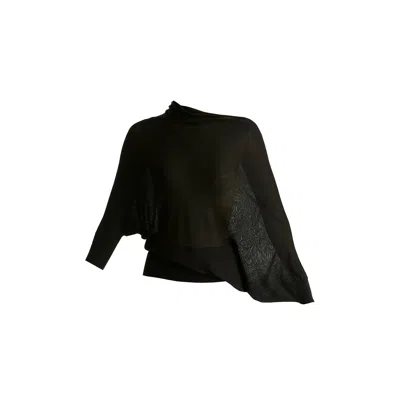 Paisie Women's Draped Knit Top In Black