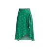 Paisie Women's Green / Pink / Purple Asymmetric Polka Dot Skirt In Green And Pink In Green/pink/purple