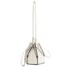 Paisie Women's Hexagon Drawstring Bucket Bag In White And Black In White
