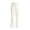 Paisie Women's Neutrals High Waist Flare Trousers In Cream In White