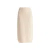 Paisie Women's Neutrals Ribbed Midi Skirt In Beige In Beige