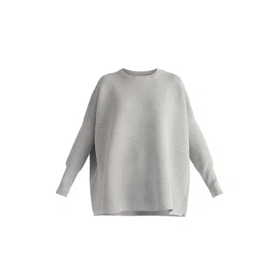 Paisie Women's  Ribbed Jumper In Light Grey