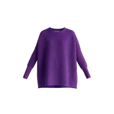 Paisie Women's  Ribbed Jumper In Royal Purple