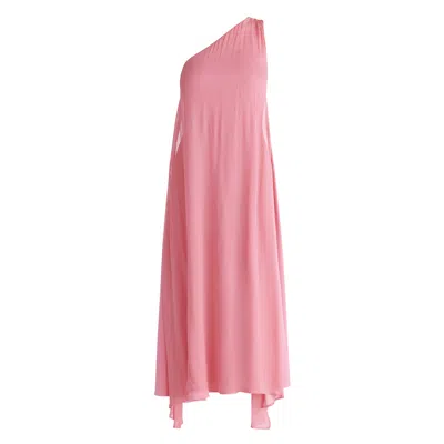 Paisie Women's Pink / Purple One Shoulder Flowy Dress In Pink In Pink/purple  | ModeSens