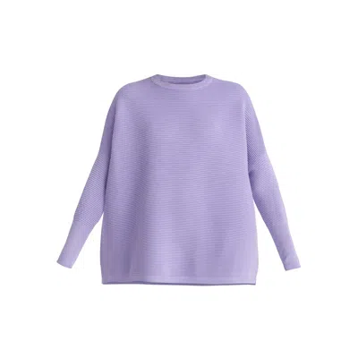 Paisie Women's Pink / Purple  Ribbed Jumper In Lilac In Pink/purple