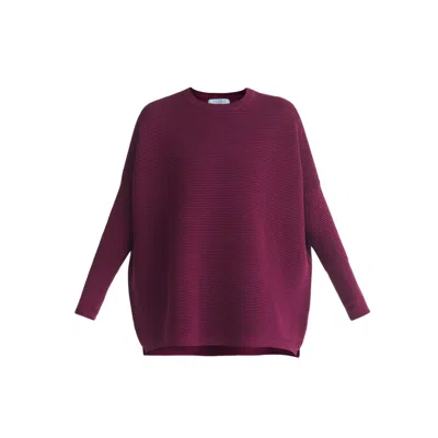 Paisie Women's Pink / Purple  Ribbed Jumper In Purple In Pink/purple