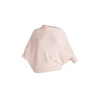 Paisie Women's Pink / Purple Ribbed Draped Knitted Top In Pink In Pink/purple