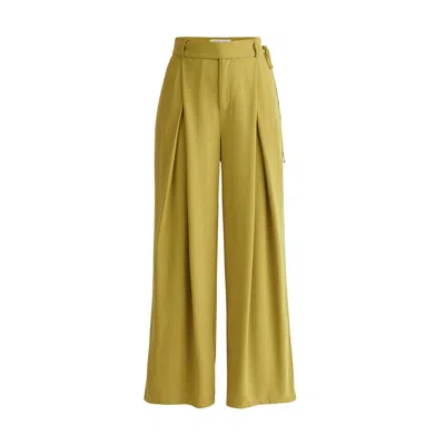 Paisie Women's Pleated High Waist Trousers - Green