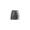 Paisie Women's Sequin Mini Skirt With Slit In Black In Black