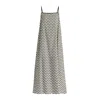 Paisie Women's Spaghetti Strap Swing Dress In Zigzag Pattern In White And Black