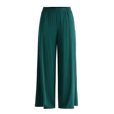 Paisie Women's Wide Leg Lyocell Jersey Trousers In Green