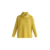 Paisie Women's Yellow / Orange Cowl Neck Jumper In Yellow In Yellow/orange